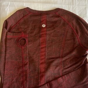 lululemon athletica Red Long Sleeve Top